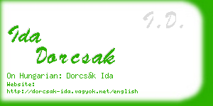 ida dorcsak business card